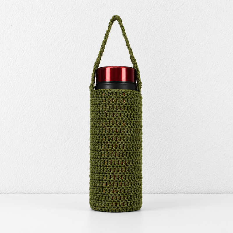 CouldNook Yarn Bottle Carrier - Long Handle and Open Stitch Body