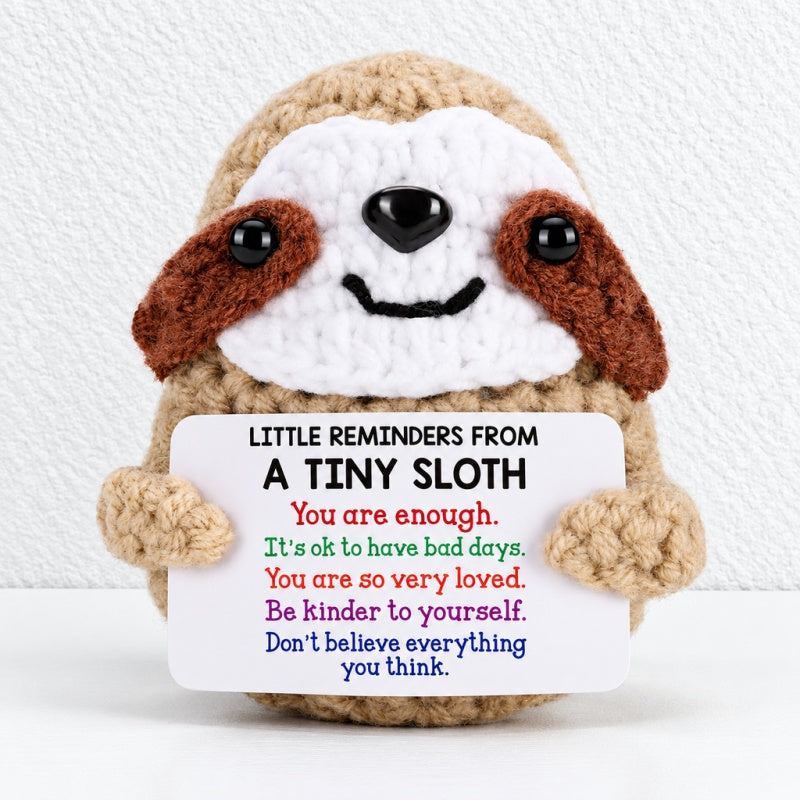 CouldNook Crocheted Character Doll - Textured Shapes And Little Message Cards