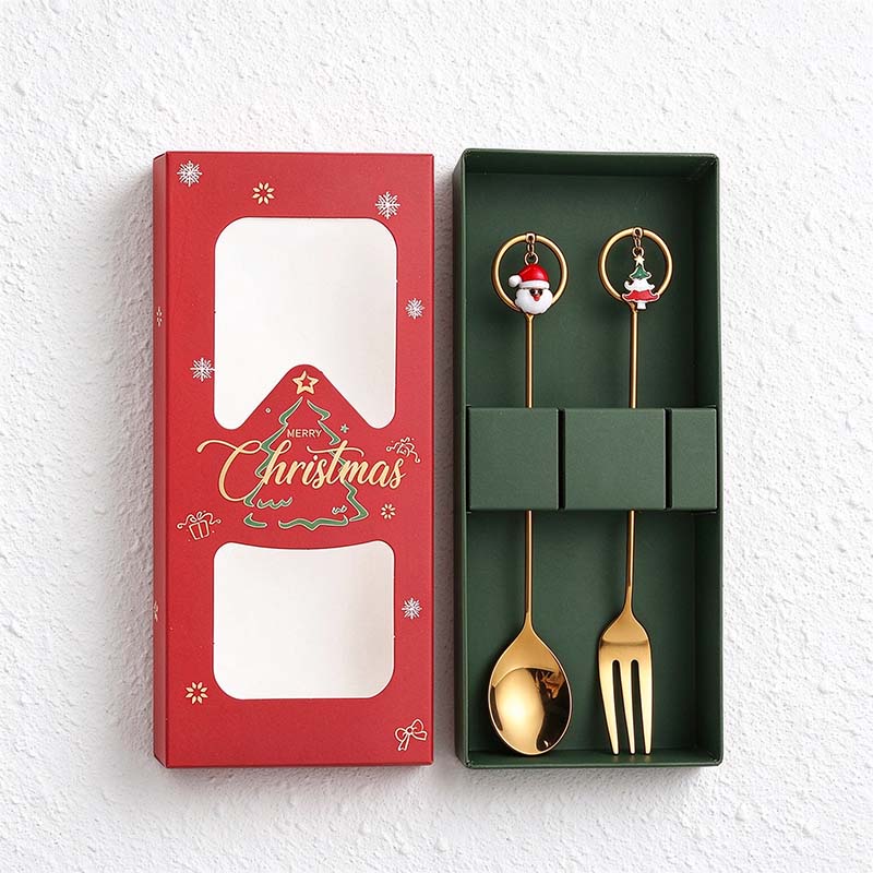 CouldNook Christmas Cutlery Set - Character Tops and Decorative Charm Designs