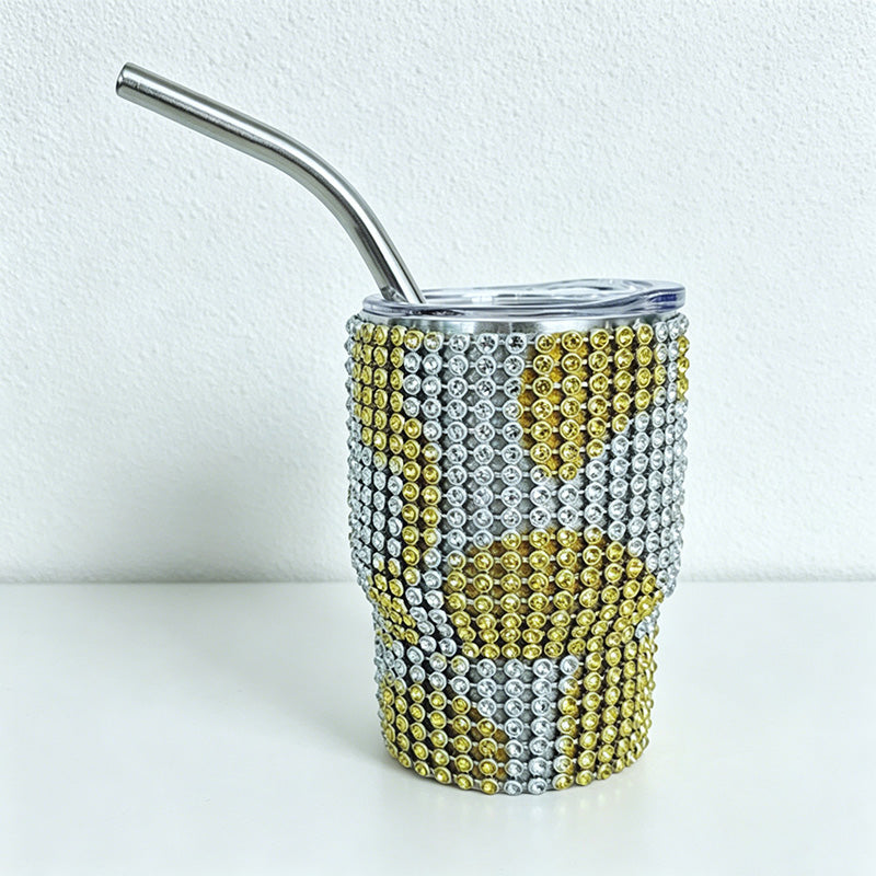 CouldNook 3oz Rhinestone Shot Glasses-Stainless Steel Vacuum Insulated Tumbler with Straw