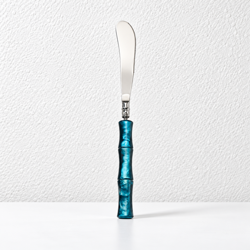 Bamboo Style Flatware - Segmented Acrylic Handles and Steel