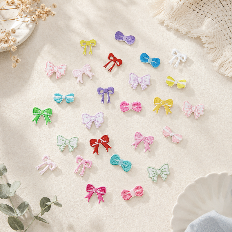 CouldNook Mini Bow Embroidered Patch - Pastel Single and Group Options