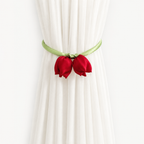 CouldNook Lace Embroidery Bow Curtain Tieback 2PCS Set - Window Styling Accent
