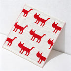 CouldNook Pure Cotton Gauze Cartoon Square Towel - Cute Absorbent Handkerchief