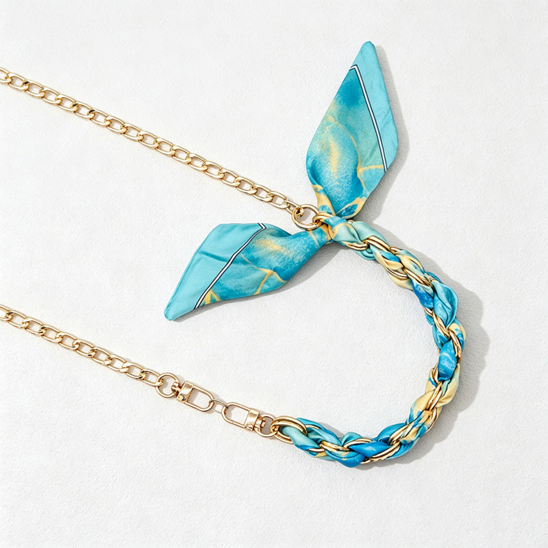 CloudNook Scarf Chain Phone Wrist Strap‑Braided Anti‑Lost Lanyard