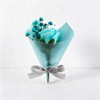 Mini Dried Baby's Breath Flower Bouquet and Soap Rose