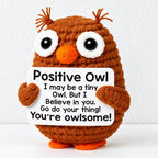CouldNook Crocheted Character Doll - Textured Shapes And Little Message Cards
