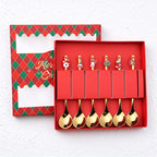 CouldNook Christmas Cutlery Set - Character Tops and Decorative Charm Designs