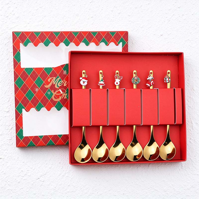 CouldNook Christmas Cutlery Set - Character Tops and Decorative Charm Designs