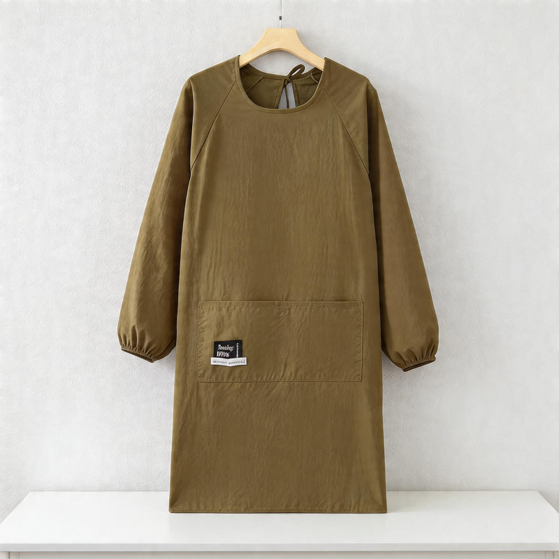 Velvet Waterproof Long Sleeve Apron - Canvas Kitchen Apron
