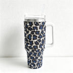 CouldNook 40oz Rhinestone Tumbler-Stainless Steel Vacuum Insulated Ice Tumbler with Handle & Straw