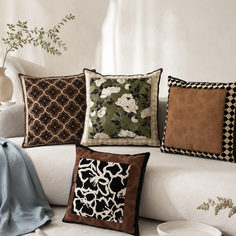 CouldNook Decorative Pillow Cover - Floral and Graphic Designs