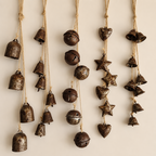 CouldNook Rustic Bell Hanging Strand - Assorted Metal Shapes and Counts