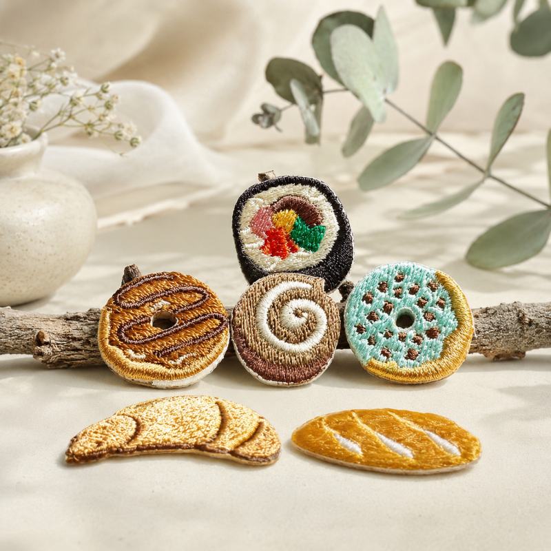 CouldNook Food Drink Embroidered Patch - Assorted Snack Motifs