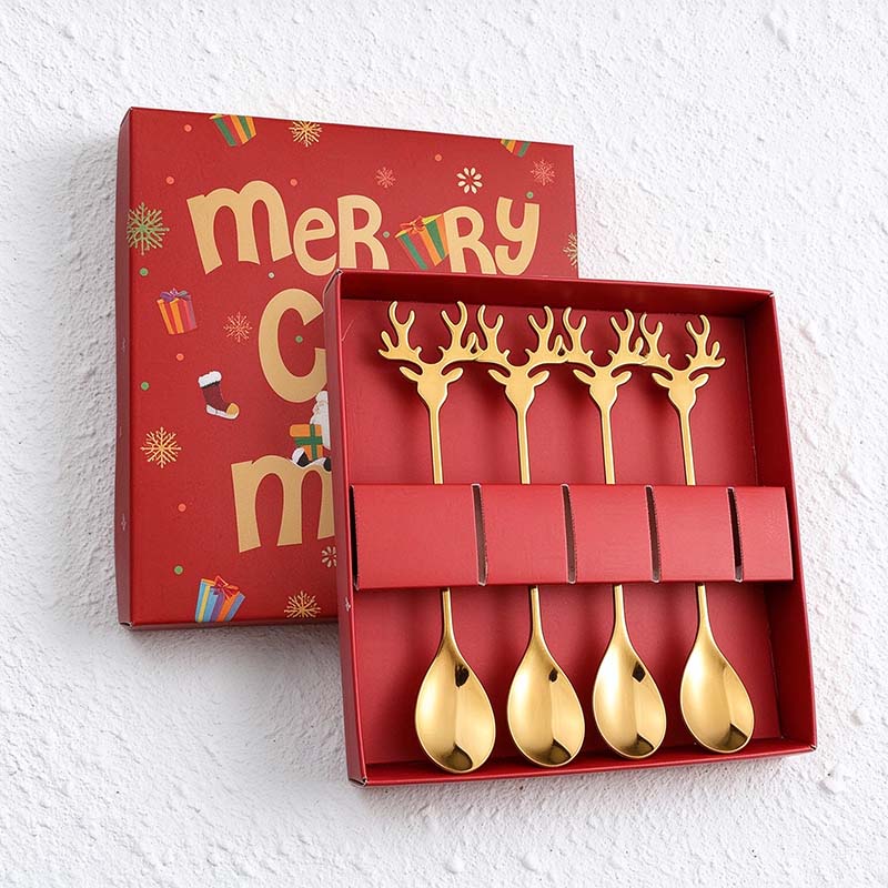 CouldNook Christmas Cutlery Set - Character Tops and Decorative Charm Designs