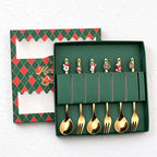 CouldNook Christmas Cutlery Set - Character Tops and Decorative Charm Designs