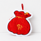 CouldNook Cartoon Coral Fleece Hand Towel‑Hanging Absorbent Cloth