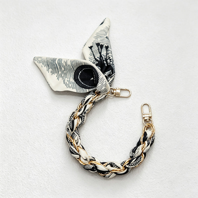 CouldNook Graphic Scarf Phone Wrist Strap - Braided Links