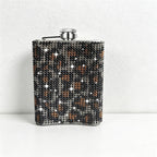 CouldNook 6/8oz Bling Rhinestone Hip Flask - Pocket Size with Funnel (Solid Color Series)
