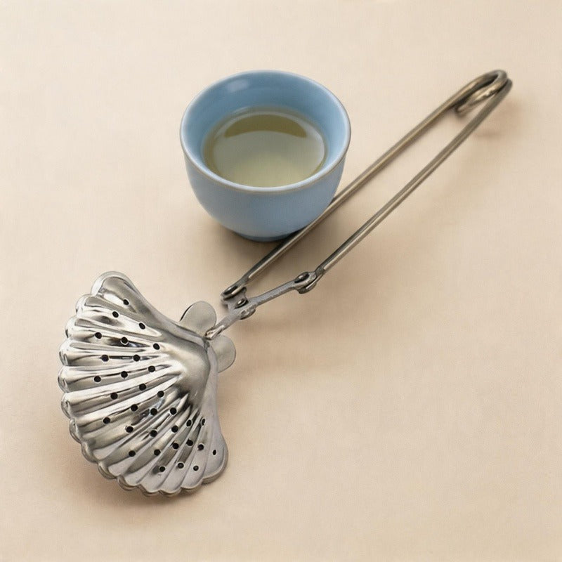 304 Stainless Steel Shell Tea Infuser Tea Accessories - Loose Leaf Tea Strainer with Handle