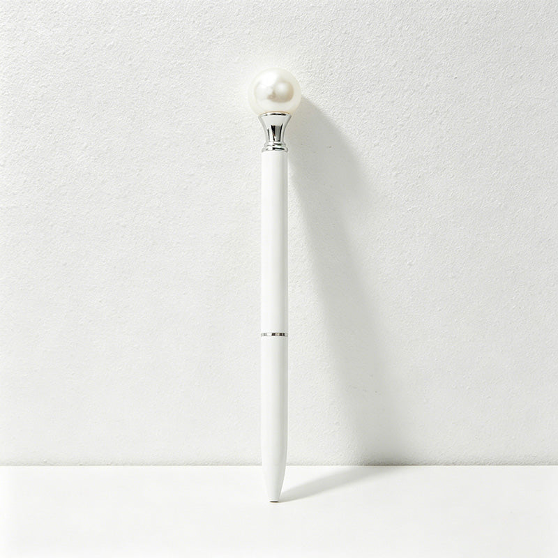 CouldNook Elegant Pearl Ballpoint Pen - Aesthetic Twist Metal Pen (1.0mm)