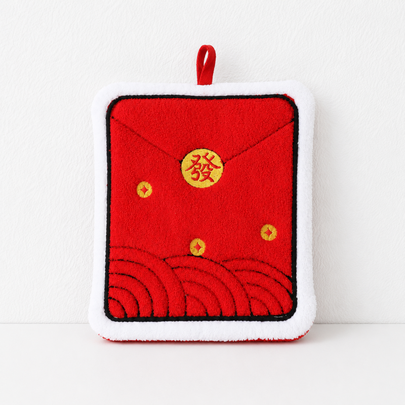 CouldNook Cartoon Coral Fleece Hand Towel‑Hanging Absorbent Cloth