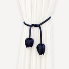 CouldNook Lace Embroidery Bow Curtain Tieback 2PCS Set - Window Styling Accent