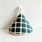 CouldNook Geometric Canvas Pot Holder - Modern Quatrefoil Mini Mitt