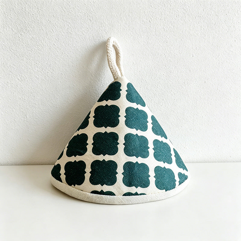 CouldNook Geometric Canvas Pot Holder - Modern Quatrefoil Mini Mitt