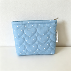 CouldNook Heart‑Dot Quilted Cosmetic Bag - Vanity Storage Accent