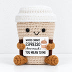 CouldNook Crocheted Character Doll - Textured Shapes And Little Message Cards