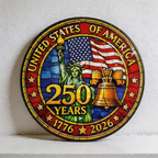 CouldNook Suncatcher-USA 250th Anniversary Statue of Liberty Stained Glass Sun Catcher Hanging Ornament