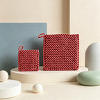 CouldNook Japanese Chunky Knit Trivet - Minimalist Woven Square Mat
