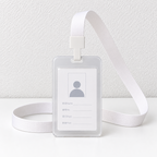 Clear Badge Holder - Hinged Case and Colored Lanyard