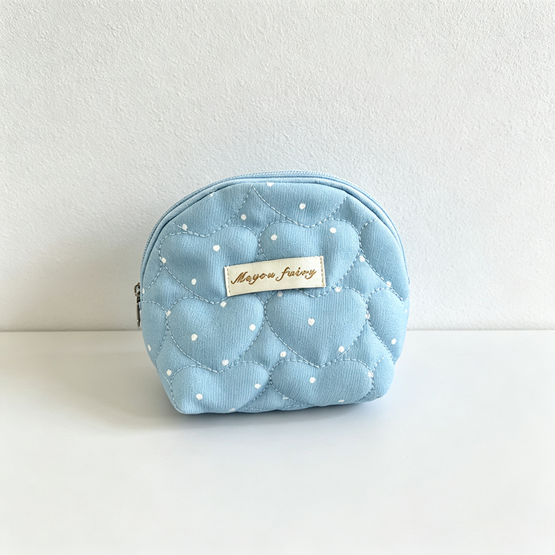 CouldNook Quilted Shell Shaped  Cosmetic Bag - Vanity Storage Accent