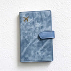 CouldNook Passport Wallet - Airplane Motif And Snap Tab Closure