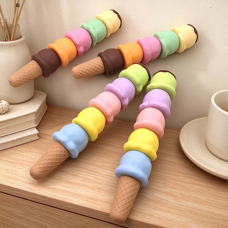 CouldNook Ice Cream Highlighter - Five Stacking Scoops And Textured Cone