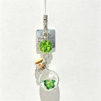 CloudNook Phone Charm Strap-Lucky Clover Bottle Pendant Design