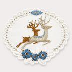 CouldNook Embroidered Deer Table Mat- Soft Dining Accent