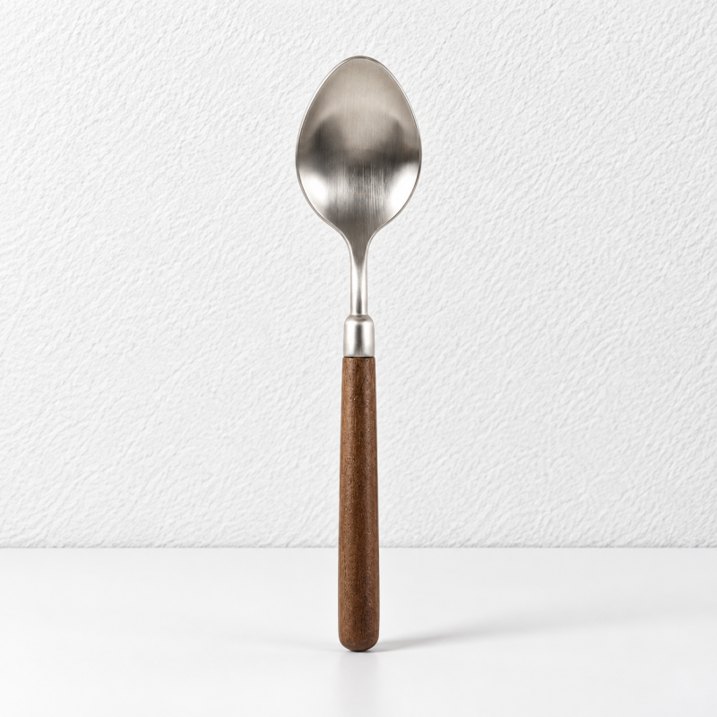CouldNook Walnut Wood Handle Flatware - Matte and Polished Collection