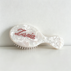 CouldNook Pearl Look Paddle Hair Brush - Handheld Grip Profile
