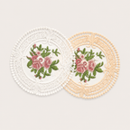 CouldNook Embroidered Floral Lace Coaster - Soft Dining Accent