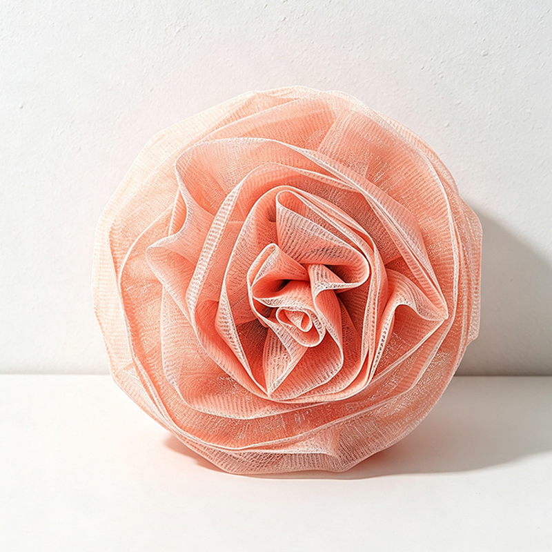 CloudNook Rose Mesh Bath Sponge‑Large Flower Shower Loofah