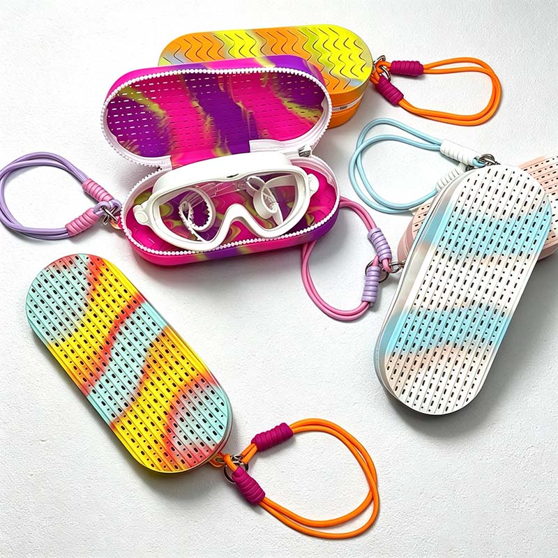 CouldNook Silicone Swimming Goggles Case - Colorful Ventilated Shell