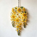 CouldNook Acrylic Floral Window Hanging - Cascading Blossoms And Leaves