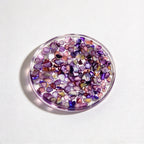 CouldNook Round Shell Coaster - Clear Resin and Iridescent Fragment Inlay