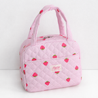 CouldNook Quilted Lunch Bag - Floral Prints and Top Handles