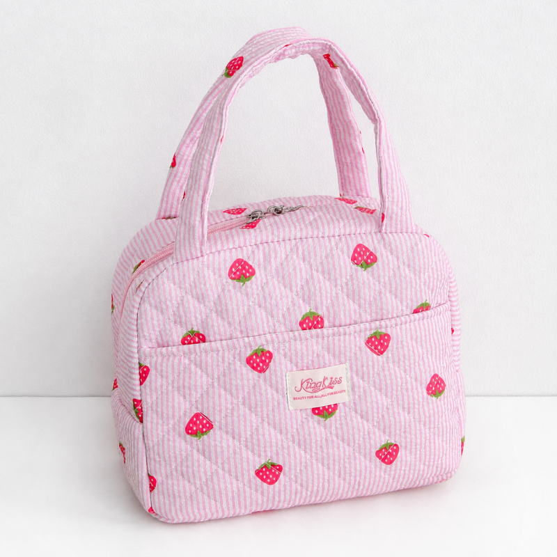 CouldNook Quilted Lunch Bag - Floral Prints and Top Handles