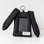 CouldNook Rabbit-Ear Card Holder - Polka Dot Border and Clear Display Window