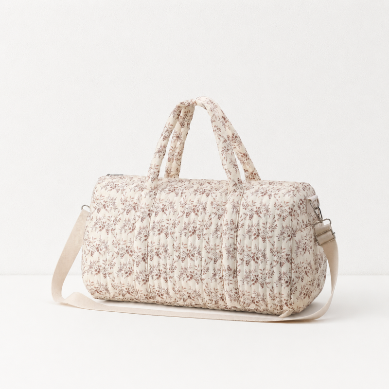 CouldNook Floral Diaper Travel Bag - Shoulder Strap and Pouch